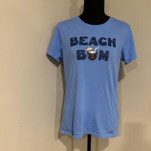 *LIFE IS GOOD* Blue Crusher-Lite Beach Bum Short Sleeve Top Size Medium